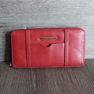 Rampage Women's Red Zip Wallet Organization Wallet Holds 8 Cards